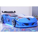 Setay Jaguar Full Ledli Rüzgarlıklı Arabalı Yatak, Mavi - 90 x 190 cm