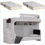 Setay Londra Ranza Karyola + 2 Comfort Yatak - Beyaz - 190 x 190 cm