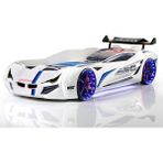 Setay Mercedes Full Ledli Arabalı Yatak, Beyaz - 90 x 190 cm