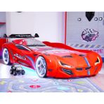 Setay Mercedes Full Ledli Arabalı Yatak, Kırmızı - 90 x 190 cm