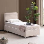 Setay Mila Ikili Set, Mila Tek Kişilik Baza Başlık Seti - Krem - 120 x 200 cm