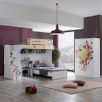 Setay Mira Ranza Karyola Çalışma Masası 3 Kapaklı Dolap - 90 x 190 cm - Beyaz