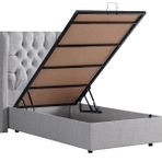 Setay Mobilya 100x200 cm Açık Gri Baza ve Başlık Seti
