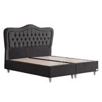 Setay Mobilya 100x200 cm Antrasit Gri Şah New Baza ve Başlık Seti