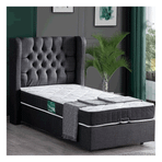 Setay Mobilya 100x200 cm Antrasit Riga Baza Başlık ve Comfort Yatak Seti