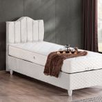 Setay Mobilya 100x200 cm Beyaz Trend Baza Başlık ve Letto Yatak Seti