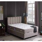 Setay Mobilya 100x200 cm Gri Tetra Baza Başlık ve Yatak Seti