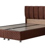 Setay Mobilya 100x200 cm Koyu Kahverengi Tetra Baza ve Başlık Seti