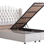 Setay Mobilya 100x200 cm Krem Nice Baza ve Başlık Seti