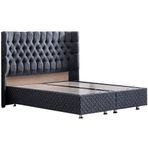 Setay Mobilya 120x200 cm Antrasit Gri Napoli Baza ve Başlık Seti