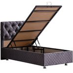 Setay Mobilya 120x200 cm Antrasit Gri Vita New Baza ve Başlık Seti