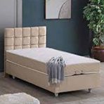 Setay Mobilya 120x200 cm Bej Tavira Baza ve Başlık Seti