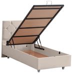Setay Mobilya 120x200 cm Glamis Krem Baza ve Başlık Seti
