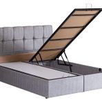 Setay Mobilya 150x200 cm Açık Gri Paris Baza Ve Başlık Seti