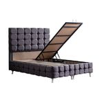 Setay Mobilya 150x200 cm Antrasit Duke Baza Başlık ve Yatak Seti