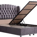 Setay Mobilya 150x200 cm Antrasit Gri Nice Baza ve Başlık Seti