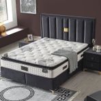 Setay Mobilya 160x200 cm Antrasit Diamond Baza Başlık ve Yatak Seti