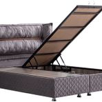 Setay Mobilya 160x200 cm Barselona Antrasit Gri Baza ve Başlık Seti