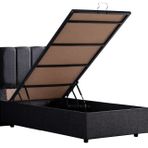 Setay Mobilya 160x200 cm Gabba Antrasit Baza ve Başlık Seti