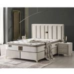 Setay Mobilya 160x200 cm Krem Diamond Baza Başlık ve Yatak Seti