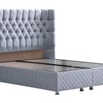 Setay Mobilya 180x200 cm Açık Gri Napoli Baza ve Başlık Seti