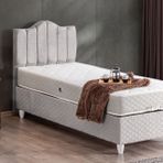 Setay Mobilya 90x190 cm Açık Gri Trend Baza Başlık ve Letto Yatak Seti