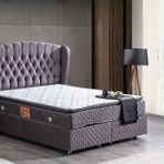 Setay Mobilya 90x190 cm Antrasit Nice Baza Başlık ve Yatak Seti