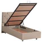 Setay Mobilya 90x190 cm Glamis Bej Baza ve Başlık Seti
