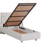 Setay Mobilya 90x190 cm Glamis Beyaz Baza ve Başlık Seti