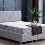 Setay Mobilya 90x190 cm Gri Baza Başlık Orthosoft Yatak Seti