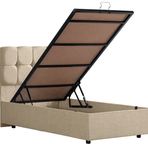 Setay Mobilya 90x190 cm Krem Paris Baza Ve Başlık Seti