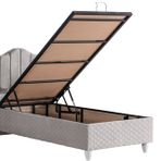 Setay Mobilya 90x200 cm Açık Gri Trend Baza ve Başlık Seti