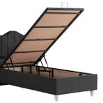 Setay Mobilya 90x200 cm Antrasit Gri Trend Baza ve Başlık Seti