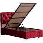 Setay Mobilya 90x200 cm Bordo Vita New Baza ve Başlık Seti