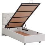 Setay Mobilya 90x200 cm Glamis Beyaz Baza ve Başlık Seti