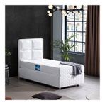 Setay Mobilya Beyaz 120x200 cm Grand Tek Kişilik Baza Başlık Ortho Soft Ortopedik Yatak Seti