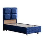 Setay Mobilya Lacivert 100x200 cm Grand Tek Kişilik Baza Başlık Seti