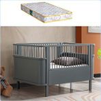 Setay Mobilya Mdf Beşik, 90x130 Trend Büyüyen Beşik Antrasit + 1 Adet 90x130 Comfort Yatak