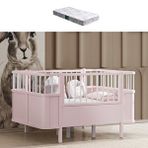 Setay Mobilya Mdf Beşik, Siesta Büyüyen Beşik 90x130 - Pembe + 1 Comfort Yatak