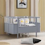 Setay Mobilya Mdf Beşik, Siesta Büyüyen Beşik 90x130 - Siesta Karyola 90x190 - Antrasit