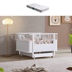 Setay Mobilya Sallanan Mdf Beşik, Bella Büyüyen Beşik 90x120 1 Adet Comfort Yatak Beyaz