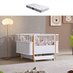Setay Mobilya Sallanan Mdf Beşik, Bella Büyüyen Beşik 90x120 1 Adet Comfort Yatak Ceviz