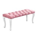 Setay Mobilya Yatak Ucu Pufu, Cm Lükens Bench, Pembe Ayakucu Pufu