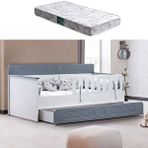 Setay Mobilya Yavrulu Karyola, Flora Yavrulu Montessori Karyola - Gri + 1 Adet Comfort Yatak Çok Renkli