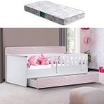 Setay Mobilya Yavrulu Karyola, Flora Yavrulu Montessori Karyola - Pembe + 1 Adet Comfort Yatak Çok Renkli