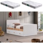 Setay Montessori Karyola, Lena Yavrulu Montessori Yatak + 2 Comfort Yatak - Ceviz - 90 x 190 cm