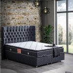 Setay Napoli Ikili Set Tek Kişilik Baza Başlık - Antrasit - 90 x 200 cm