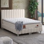 Setay Narva Tek Kişilik Baza Başlık ve Real Pedli Yatak Seti - Krem - 100 x 200 cm