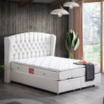 Setay Nice İkili Set Tek Kişilik Baza Başlık - Krem - 90 x 200 cm