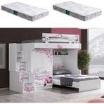 Setay Pisa Ranza Karyola 2 Kapaklı Dolap + 2 Adet Comfort Yatak - Beyaz - 90 x 190 cm